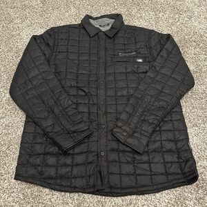 The North Face Shirt Jacket Men’s Large Black ThermoBall Eco Quilted Snap Front